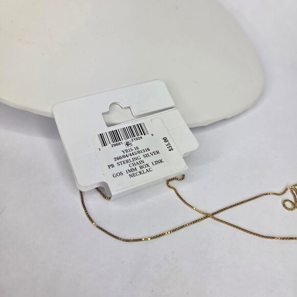 Giani Bernini Box Link 16" Chain Necklace in 18k Gold-Plated Sterling Silver NEW - Picture 10 of 10
